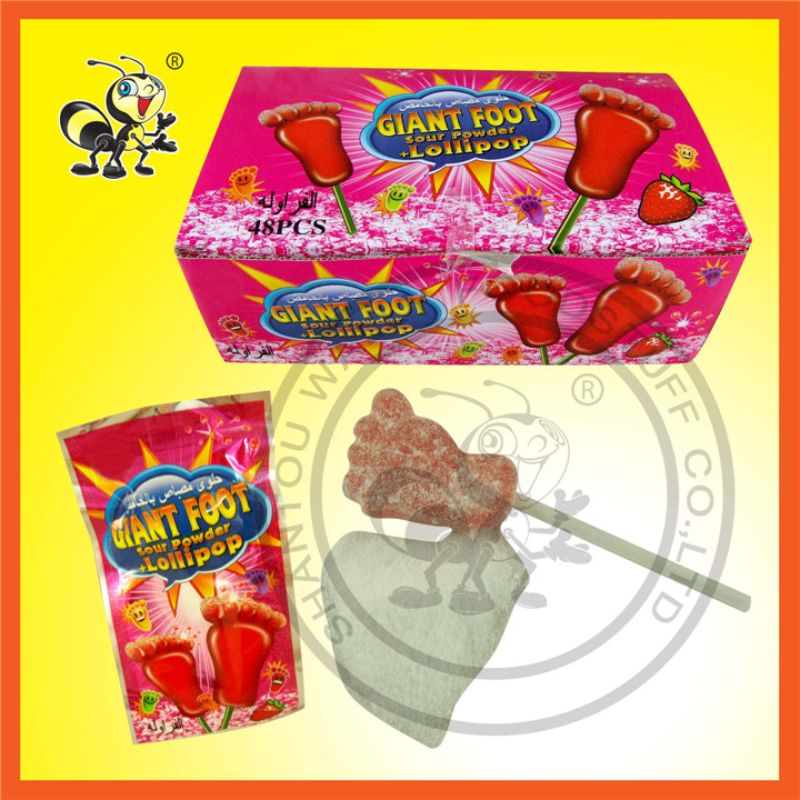 Sour Powder Giant Foot Lollipop Candy Lollipop