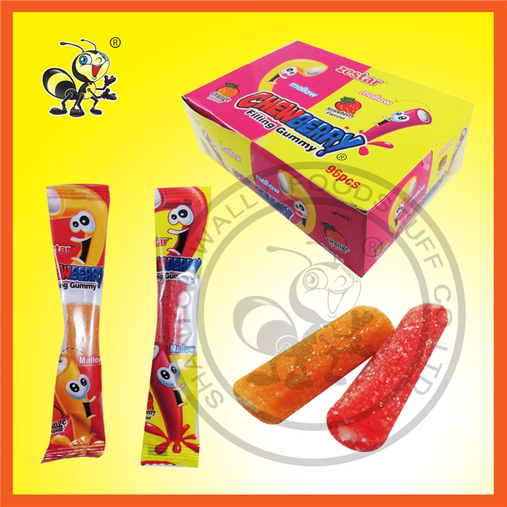 96 Pcs Filling Gummy Chewberry Soft Candy