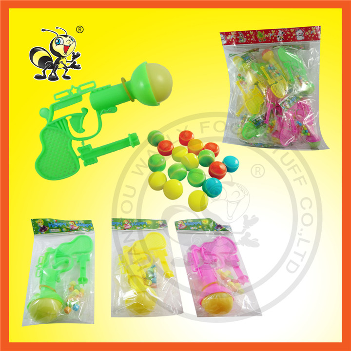 Small Toy With Gun With Compressed Candy Toy Candy