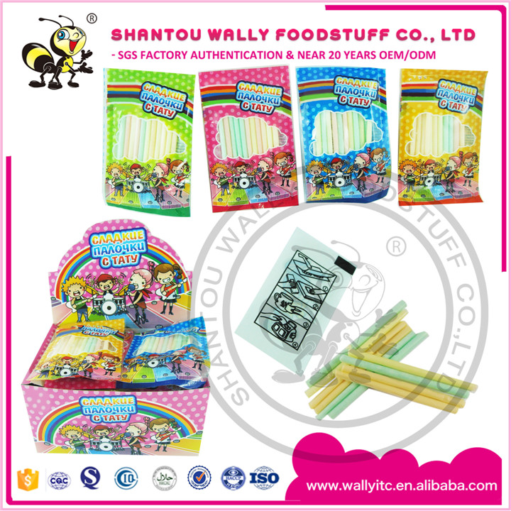 Surprise Bag Ice Cream CC Stick Candy With Cartoon Tattoo